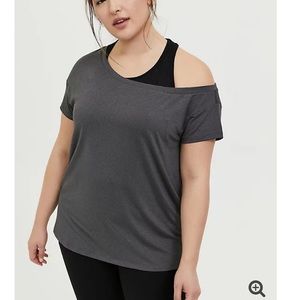 Torrid cold shoulder active top